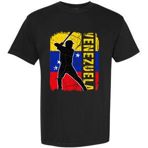 Venezuelan Baseball Player Venezuela Flag Baseball Fans Garment-Dyed Heavyweight T-Shirt