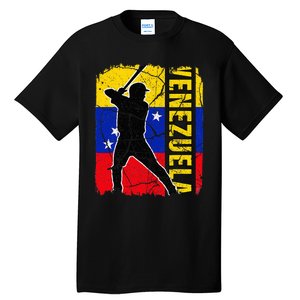 Venezuelan Baseball Player Venezuela Flag Baseball Fans Tall T-Shirt