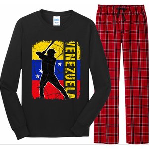 Venezuelan Baseball Player Venezuela Flag Baseball Fans Long Sleeve Pajama Set