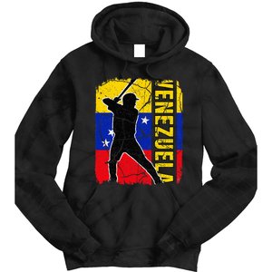 Venezuelan Baseball Player Venezuela Flag Baseball Fans Tie Dye Hoodie