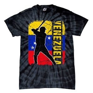 Venezuelan Baseball Player Venezuela Flag Baseball Fans Tie-Dye T-Shirt