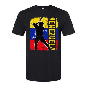 Venezuelan Baseball Player Venezuela Flag Baseball Fans Softstyle CVC T-Shirt