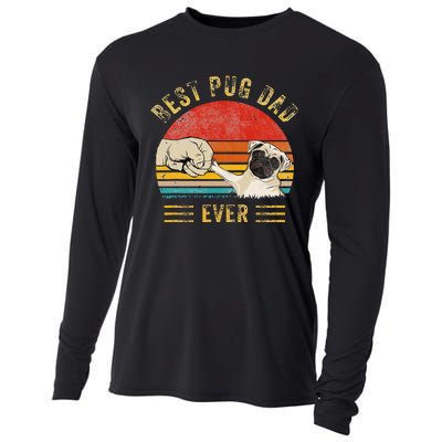 Vintage Best Pug Dad Ever Pug Lover Father's Day Cooling Performance Long Sleeve Crew