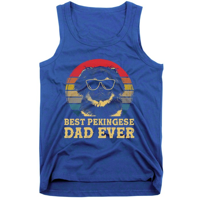 Vintage Best Pekingese Dad Ever Dog Lovers Gift Tank Top