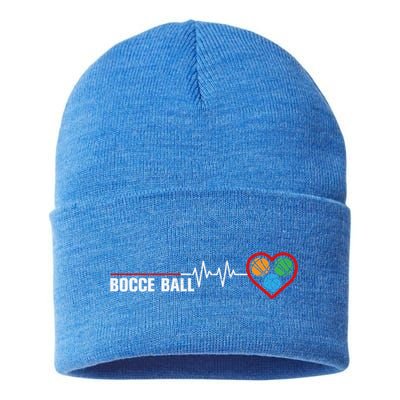 Vintage Bocce Player Bocce Ball Fans Bocce Ball Player Gift Sustainable Knit Beanie