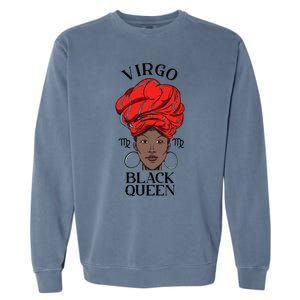 Virgo Black Queen Zodiac Sign Meaningful Gift Garment-Dyed Sweatshirt