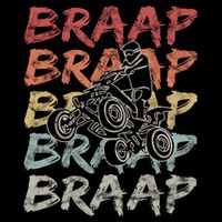 Vintage Braap Quad Biker Gift I Atv Four Wheeler Quad Bike Gift Bucket Hat