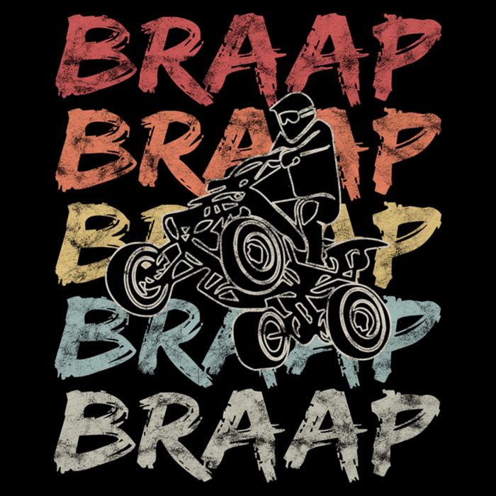 Vintage Braap Quad Biker Gift I Atv Four Wheeler Quad Bike Gift Bucket Hat