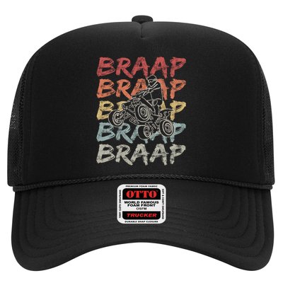 Vintage Braap Quad Biker Gift I Atv Four Wheeler Quad Bike Gift Trucker Hat