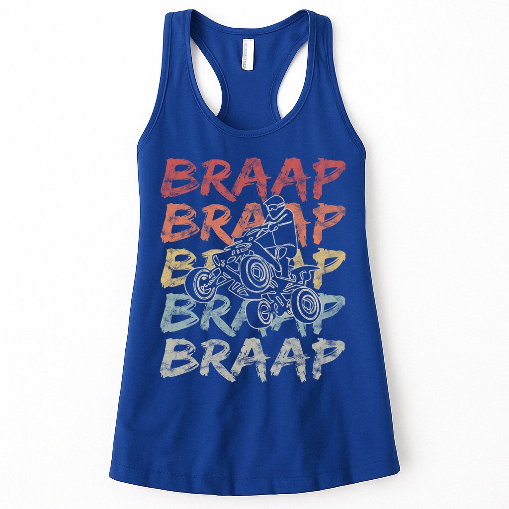 Vintage Braap Quad Biker Gift I Atv Four Wheeler Quad Bike Gift Womens Tank Top