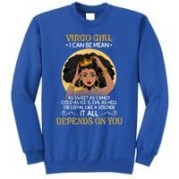 Virgo Black Queen August September Birthday Funny Gift Sweatshirt