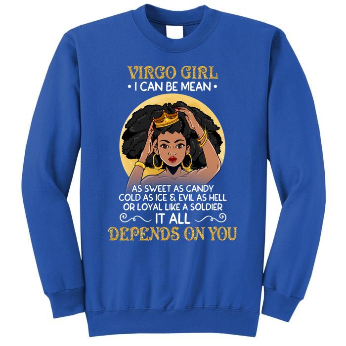 Virgo Black Queen August September Birthday Funny Gift Sweatshirt