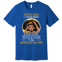 Virgo Black Queen August September Birthday Funny Gift Premium T-Shirt