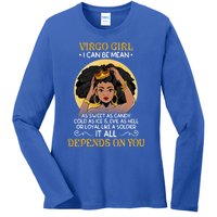 Virgo Black Queen August September Birthday Funny Gift Ladies Long Sleeve Shirt