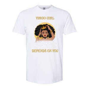 Virgo Black Queen August September Birthday Funny Gift Softstyle CVC T-Shirt