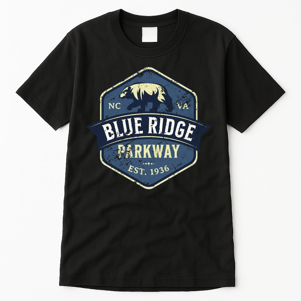Vintage Blue Ridge Parkway BRP North Carolina and Virginia Tall T-Shirt