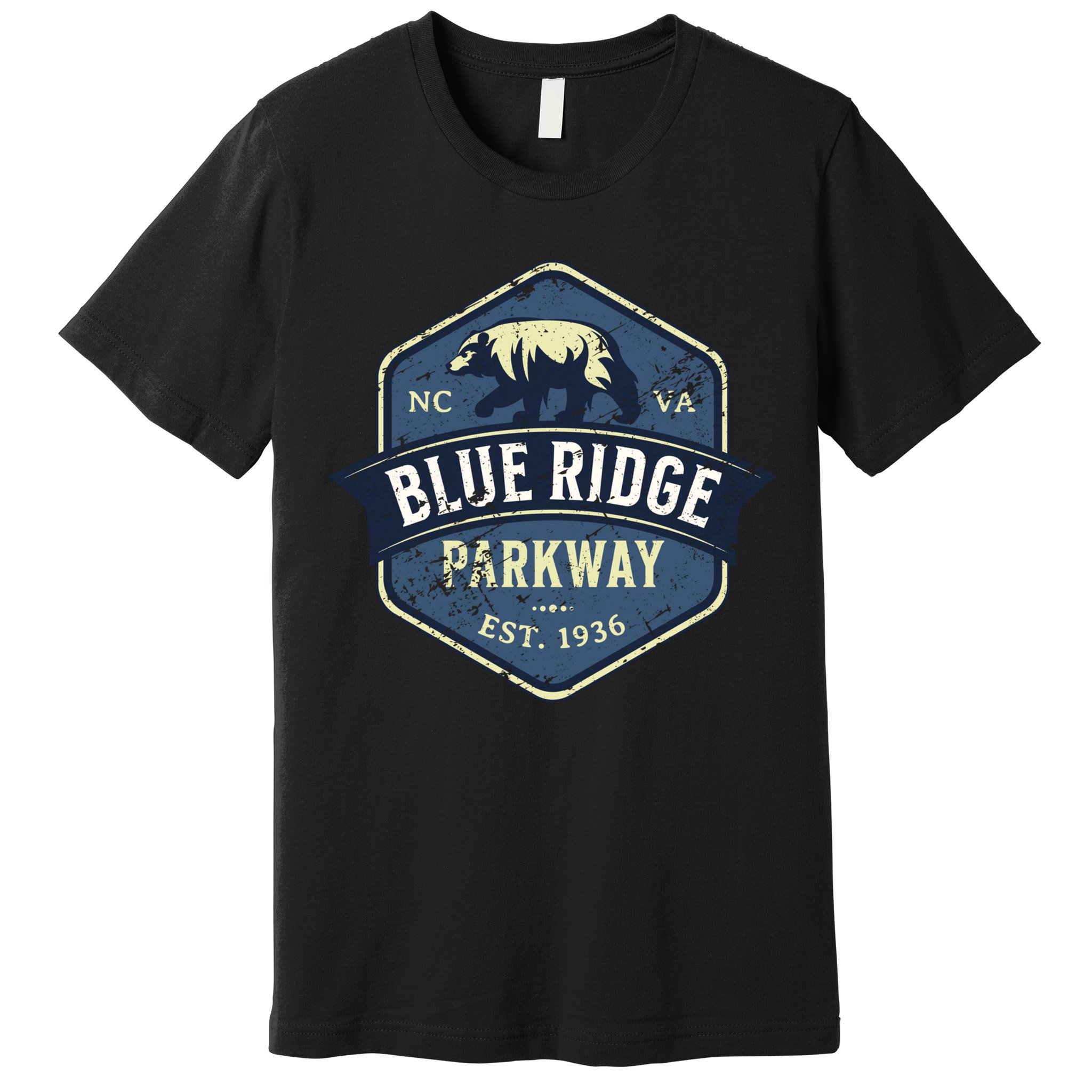 Vintage Blue Ridge Parkway BRP North Carolina and Virginia Premium T-Shirt