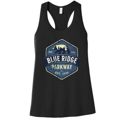 Vintage Blue Ridge Parkway BRP North Carolina and Virginia Women's Racerback Tank