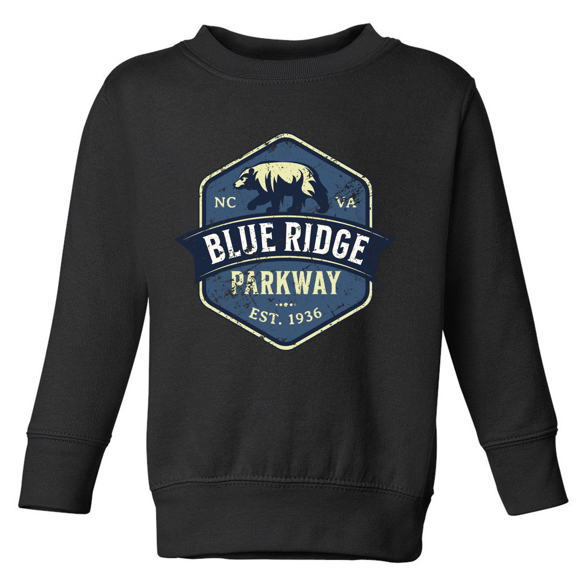 Vintage Blue Ridge Parkway BRP North Carolina and Virginia Toddler Sweatshirt