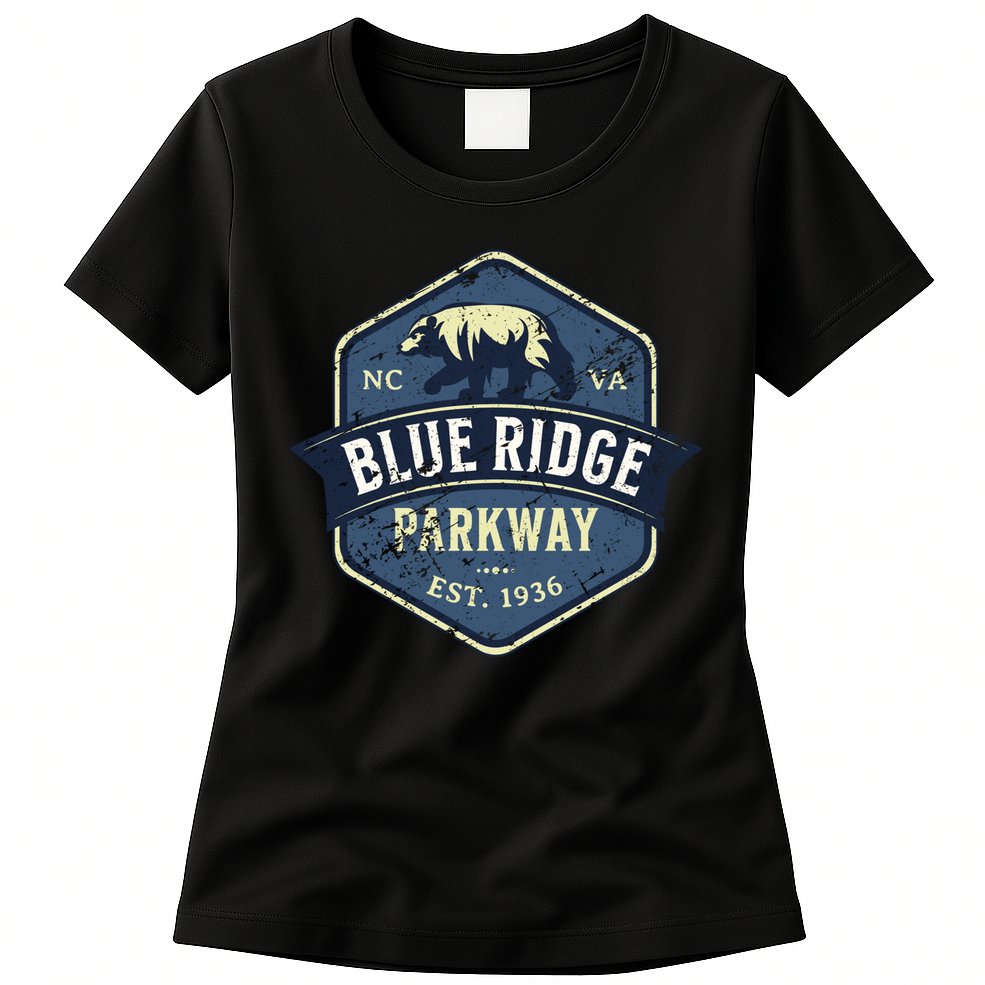 Vintage Blue Ridge Parkway BRP North Carolina and Virginia Womens T-Shirt