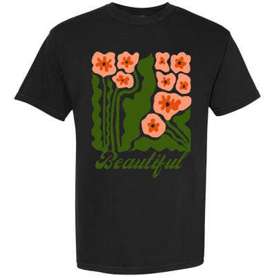 Vintage Blossoms Retro Flower Power Garment-Dyed Heavyweight T-Shirt