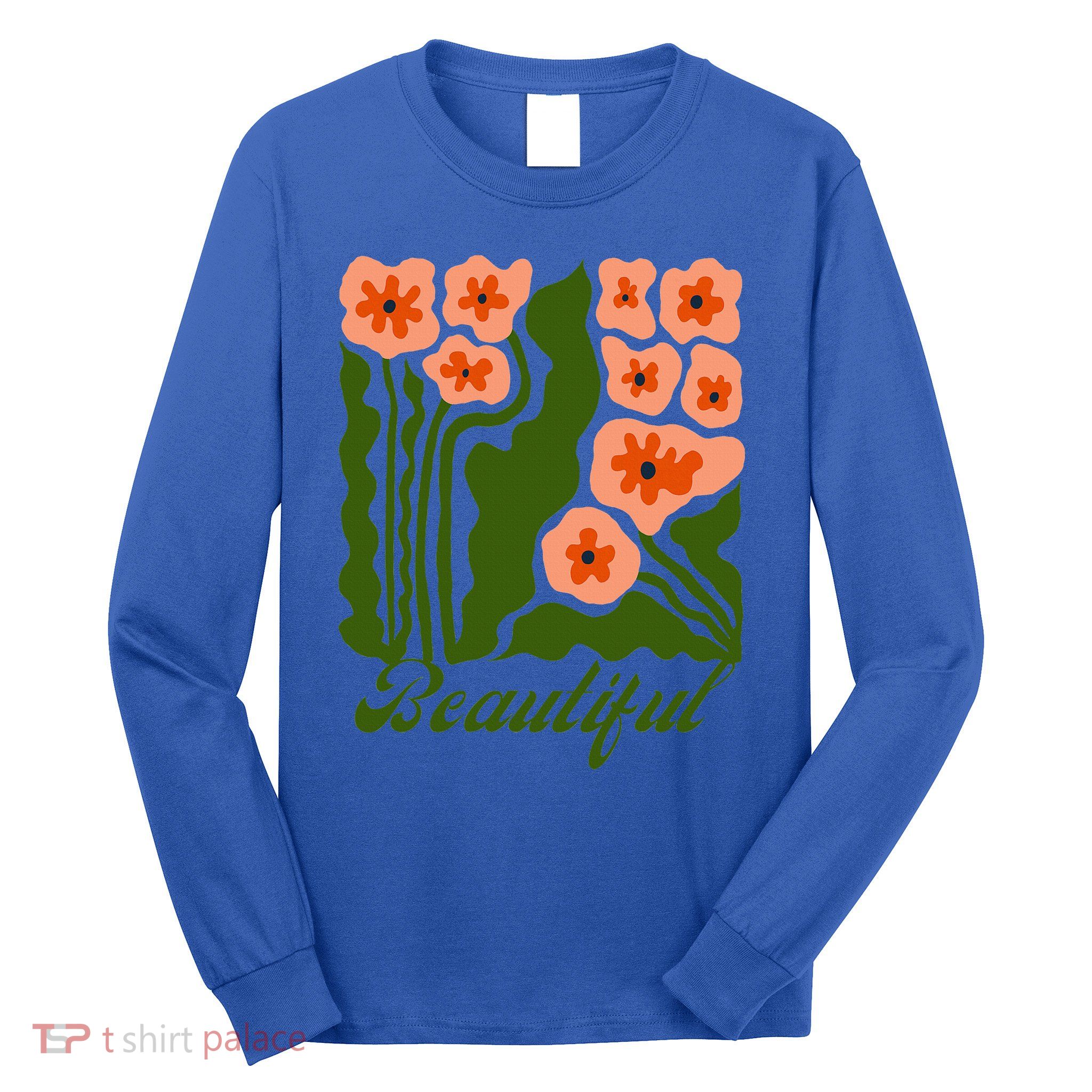Vintage Blossoms Retro Flower Power Long Sleeve Shirt