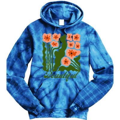 Vintage Blossoms Retro Flower Power Tie Dye Hoodie