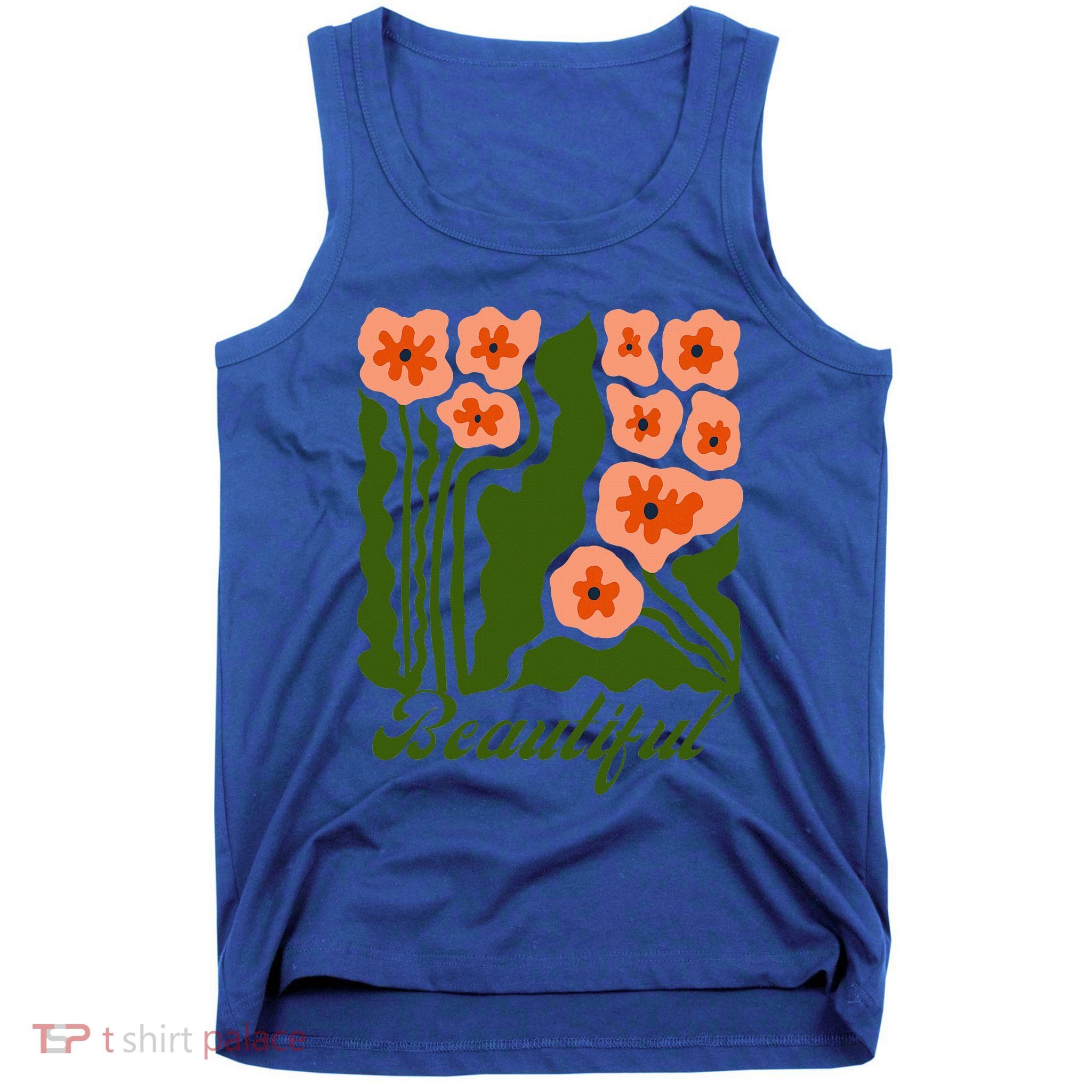 Vintage Blossoms Retro Flower Power Tank Top