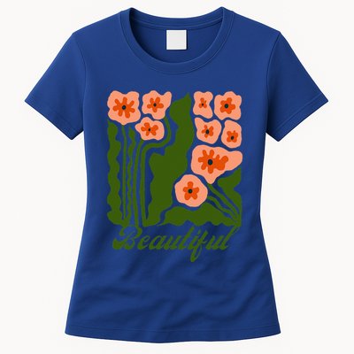 Vintage Blossoms Retro Flower Power Womens T-Shirt