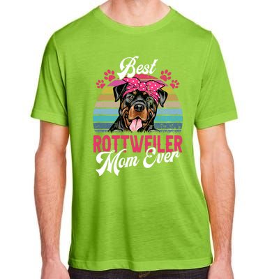 Vintage Best Rottweiler Mom Ever Gift Adult ChromaSoft Performance T-Shirt