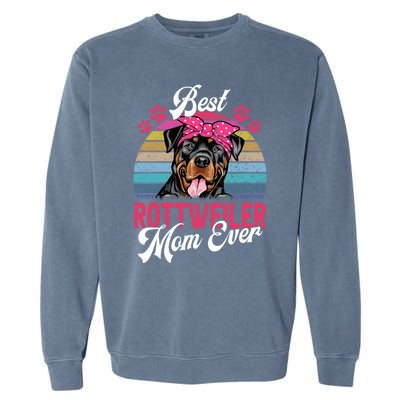 Vintage Best Rottweiler Mom Ever Gift Garment-Dyed Sweatshirt