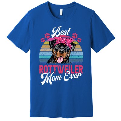 Vintage Best Rottweiler Mom Ever Gift Premium T-Shirt