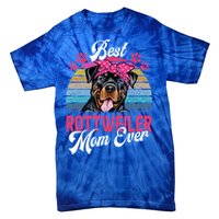 Vintage Best Rottweiler Mom Ever Gift Tie-Dye T-Shirt