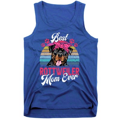 Vintage Best Rottweiler Mom Ever Gift Tank Top