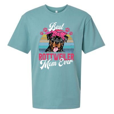 Vintage Best Rottweiler Mom Ever Gift Sueded Cloud Jersey T-Shirt