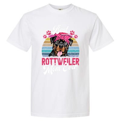 Vintage Best Rottweiler Mom Ever Gift Garment-Dyed Heavyweight T-Shirt