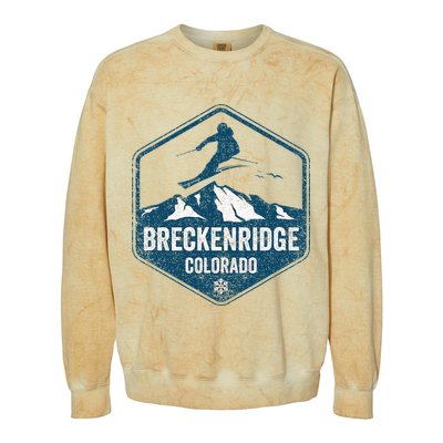Vintage Breckenridge Retro Logo Ski Colorblast Crewneck Sweatshirt