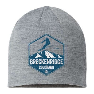 Vintage Breckenridge Retro Logo Ski Sustainable Beanie