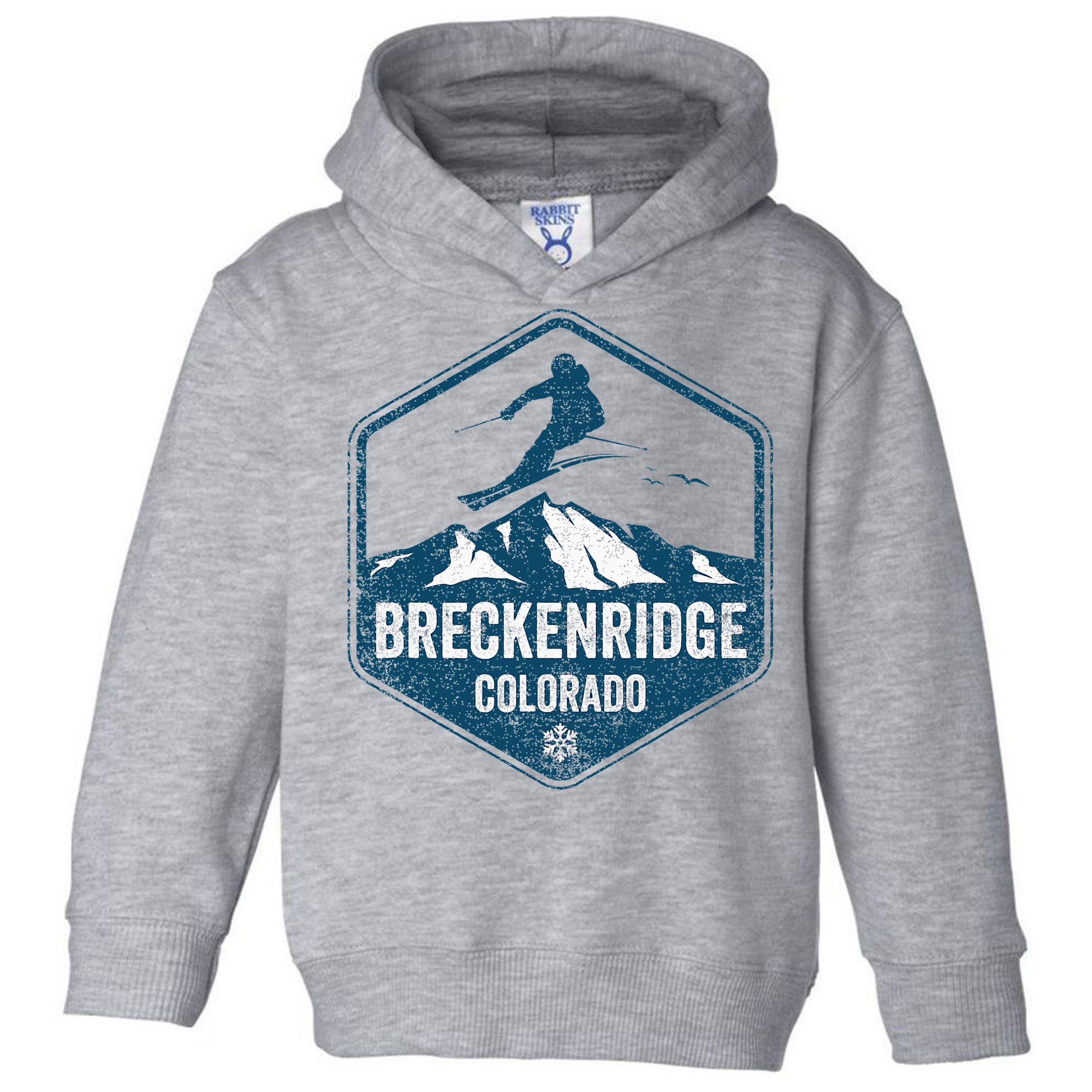 Vintage Breckenridge Retro Logo Ski Toddler Hoodie