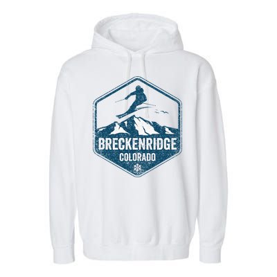 Vintage Breckenridge Retro Logo Ski Garment-Dyed Fleece Hoodie
