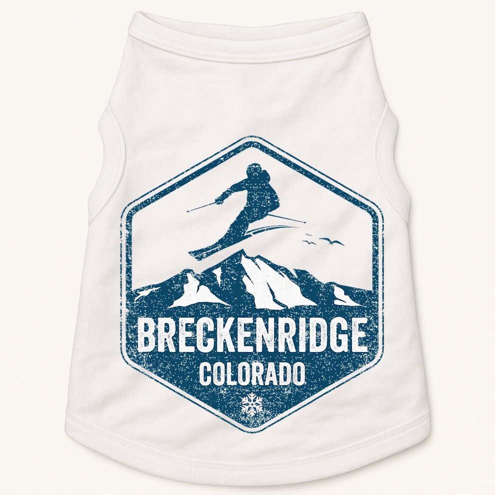 Vintage Breckenridge Retro Logo Ski Doggie Tank