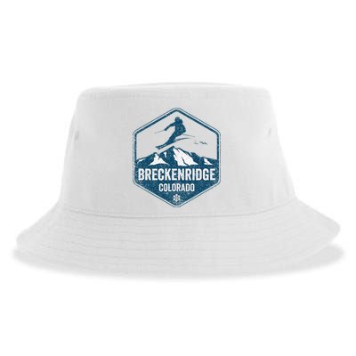 Vintage Breckenridge Retro Logo Ski Sustainable Bucket Hat