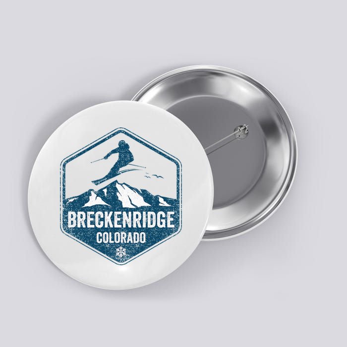 Vintage Breckenridge Retro Logo Ski Button