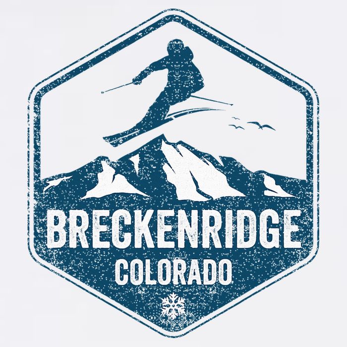 Vintage Breckenridge Retro Logo Ski Button