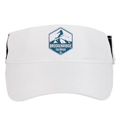 Vintage Breckenridge Retro Logo Ski Adult Drive Performance Visor