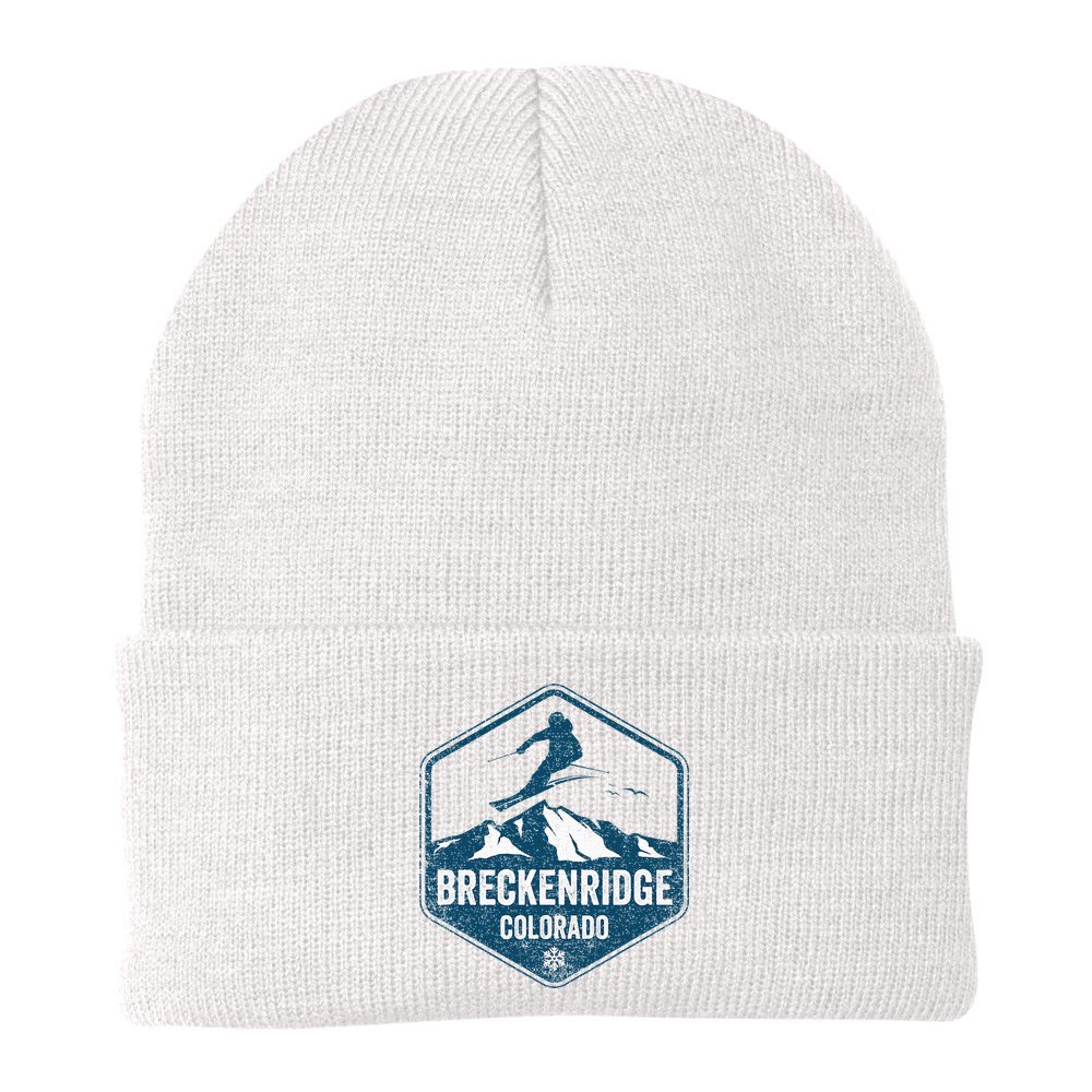 Vintage Breckenridge Retro Logo Ski Beanie