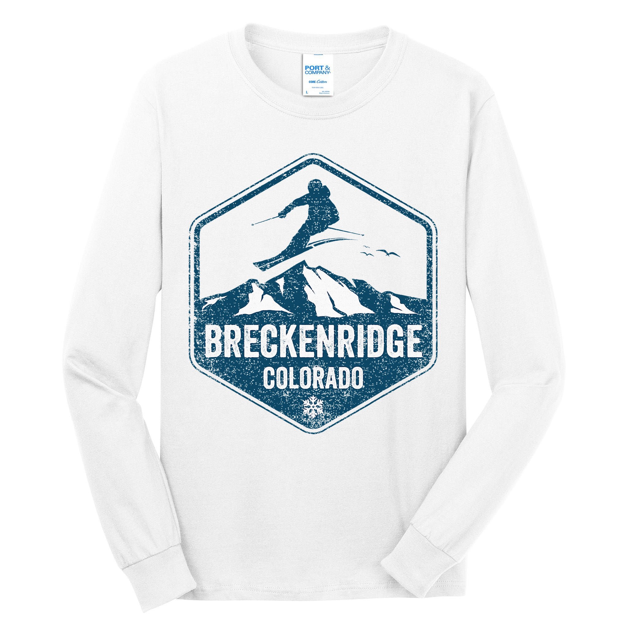 Vintage Breckenridge Retro Logo Ski Tall Long Sleeve T-Shirt