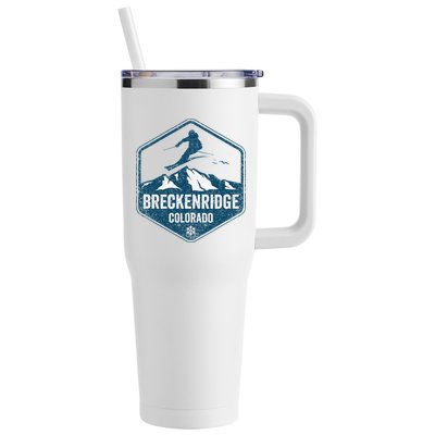 Vintage Breckenridge Retro Logo Ski 40oz Vacuum Insulated Stainless Steel Travel Tumbler