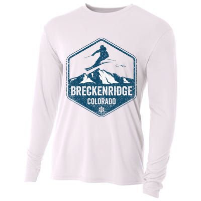 Vintage Breckenridge Retro Logo Ski Cooling Performance Long Sleeve Crew
