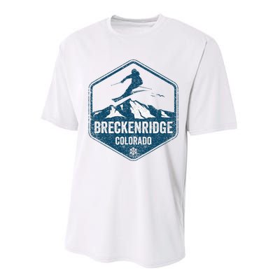 Vintage Breckenridge Retro Logo Ski Performance Sprint T-Shirt